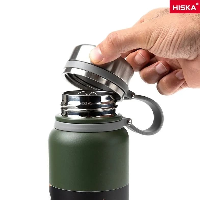 فلاسک سفری استیل وکیوم استیل ضد زنگ Hiska HR-80 — تصویر ۵