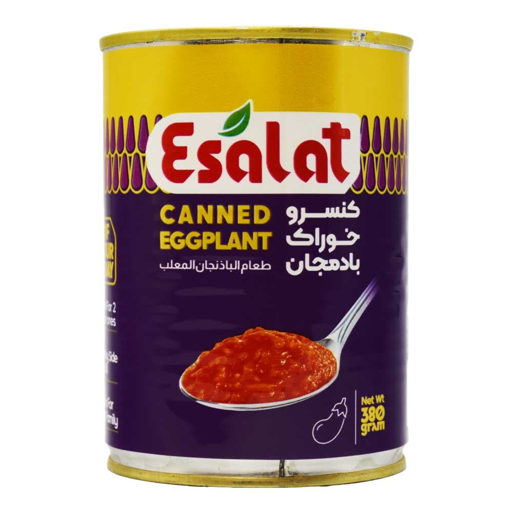 کنسرو خوراک بادمجان اصالت ESALAT وزن 380 گرم