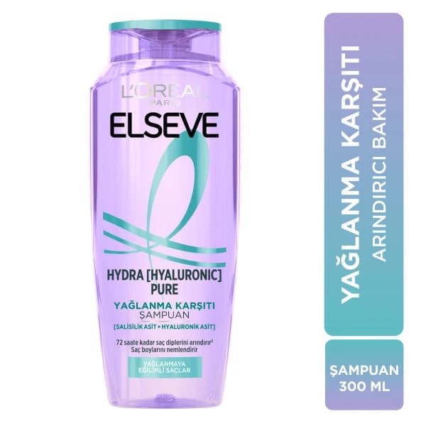 شامپو آبرسان موهای چرب ELSEVE سری HYDRA PURE حجم 300 میلی لیتر — تصویر ۲