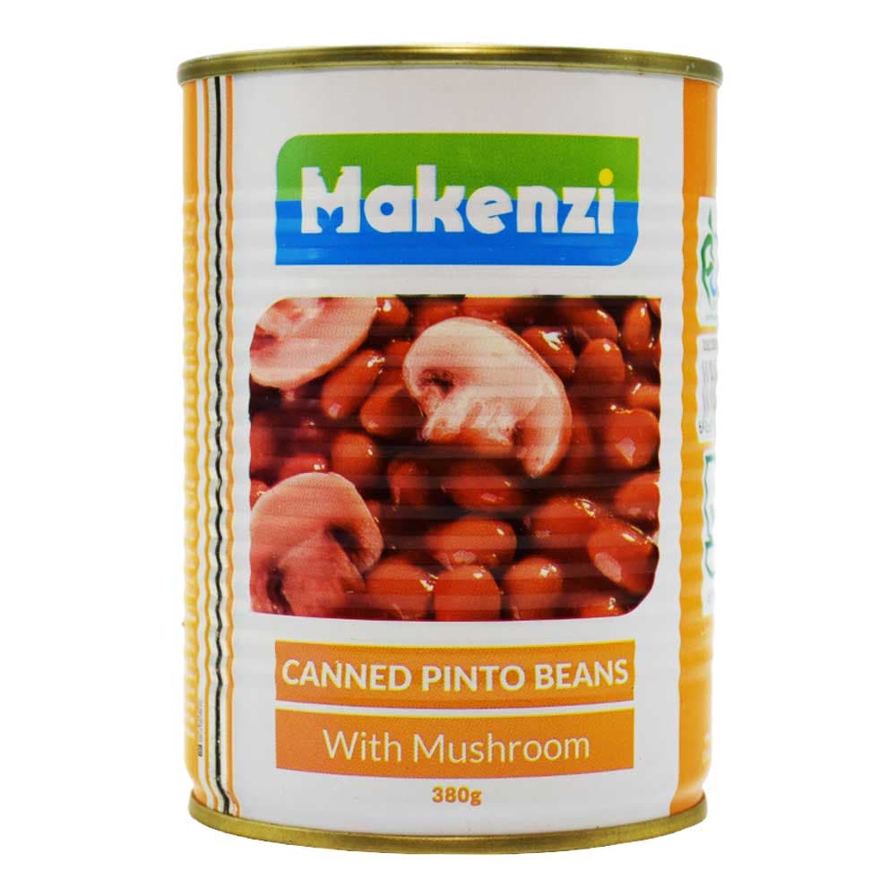 کنسرو لوبیا چیتی با قارچ مکنزی MAKENZI وزن 380 گرم