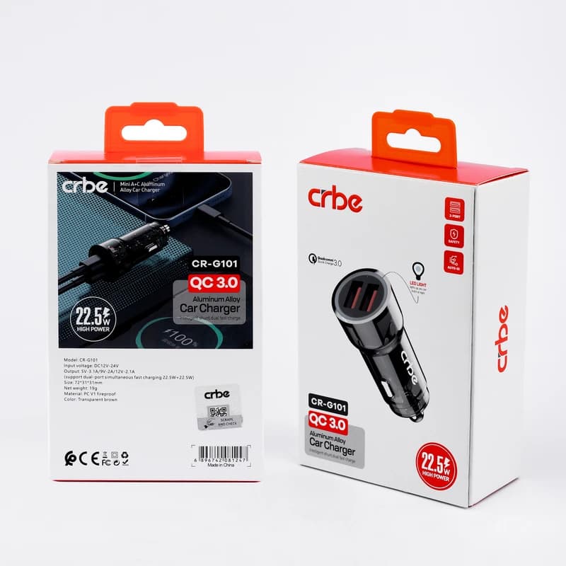 شارژر فندکی کربی 22.5 وات CR-G101 22.5W Fast Charger — تصویر ۴