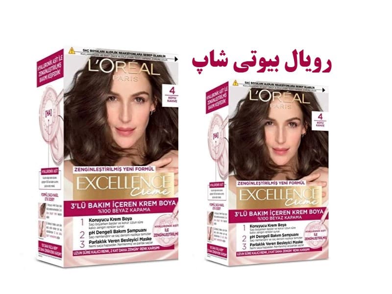 پک 2 عددی رنگ مو EXCELLENCE شماره 4 قهوه ای تیره- نسل جدید — تصویر ۸