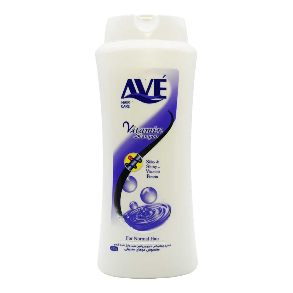شامپو صدفی ویتامیکس اوه AVE مخصوص موهای معمولی وزن 750 گرم