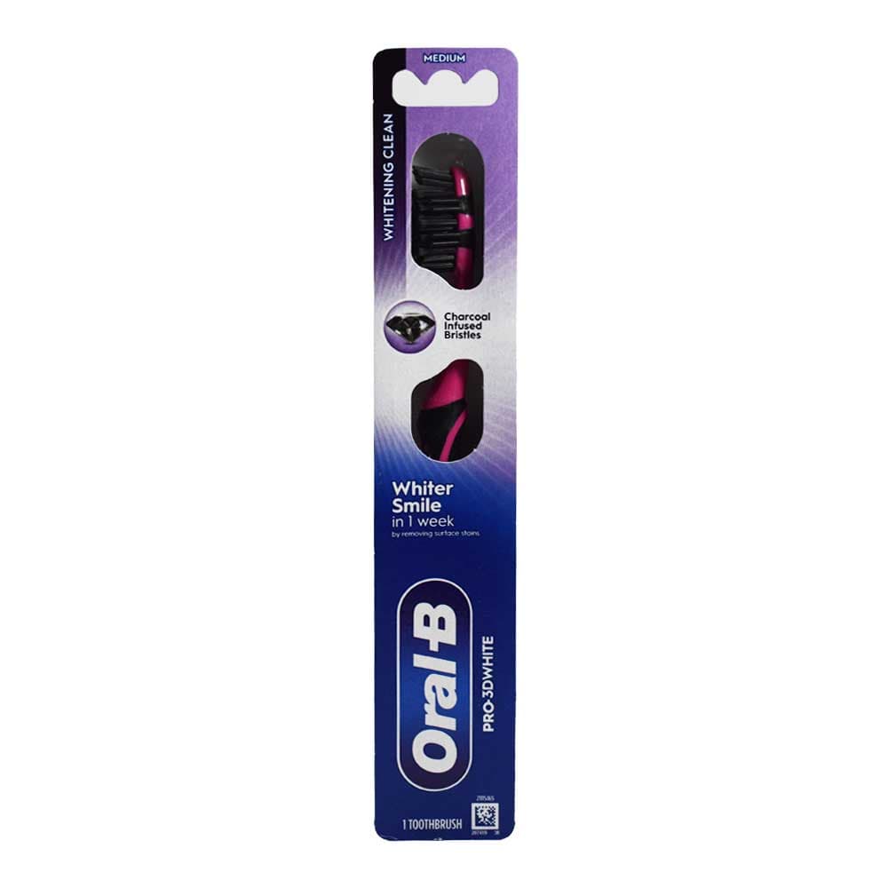 مسواک حرفه ای اورال بی ORALB اصل ایرلند مدل Pro 3D White با برس مدیوم — تصویر ۳