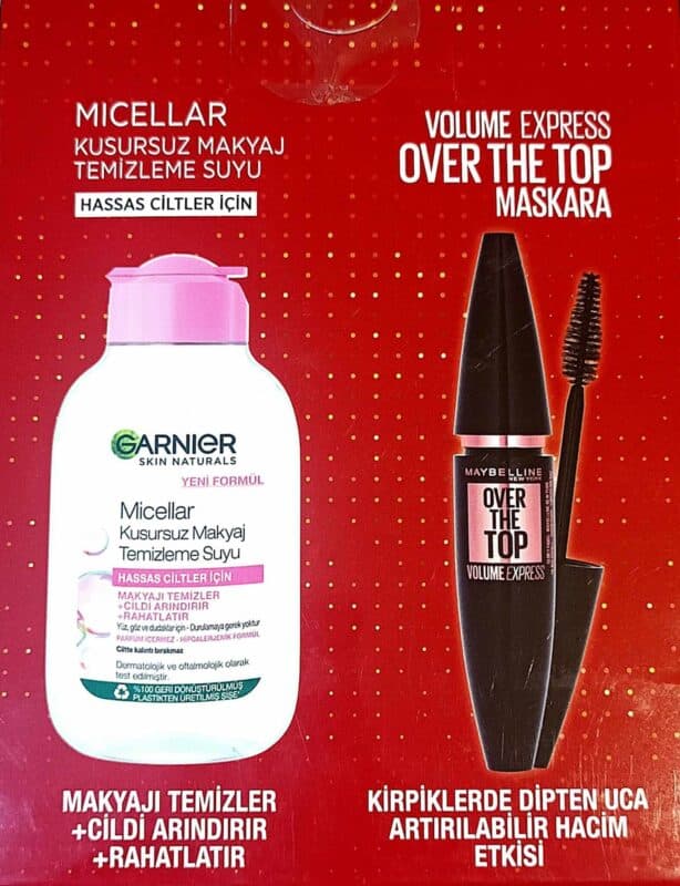 پک ریمل حجم دهنده MAYBELLINE و میسلار واتر گارنیر
