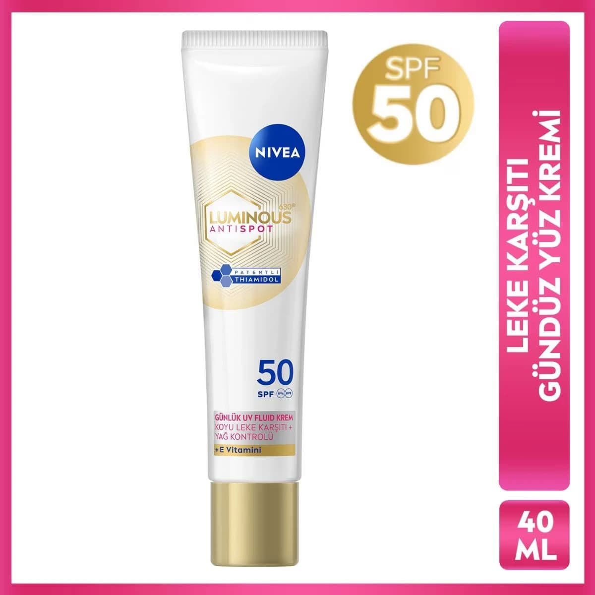 کرم ضد آفتاب و ضدلک نیوآ مدل LUMINOUS630 با SPF 50 حجم 40 میل