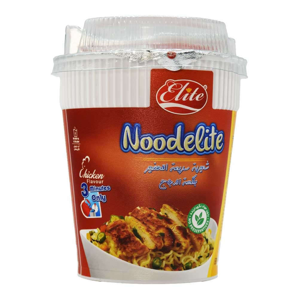نودل فوری لیوانی نودالیت NOODELITE با طعم مرغ وزن 65 گرم