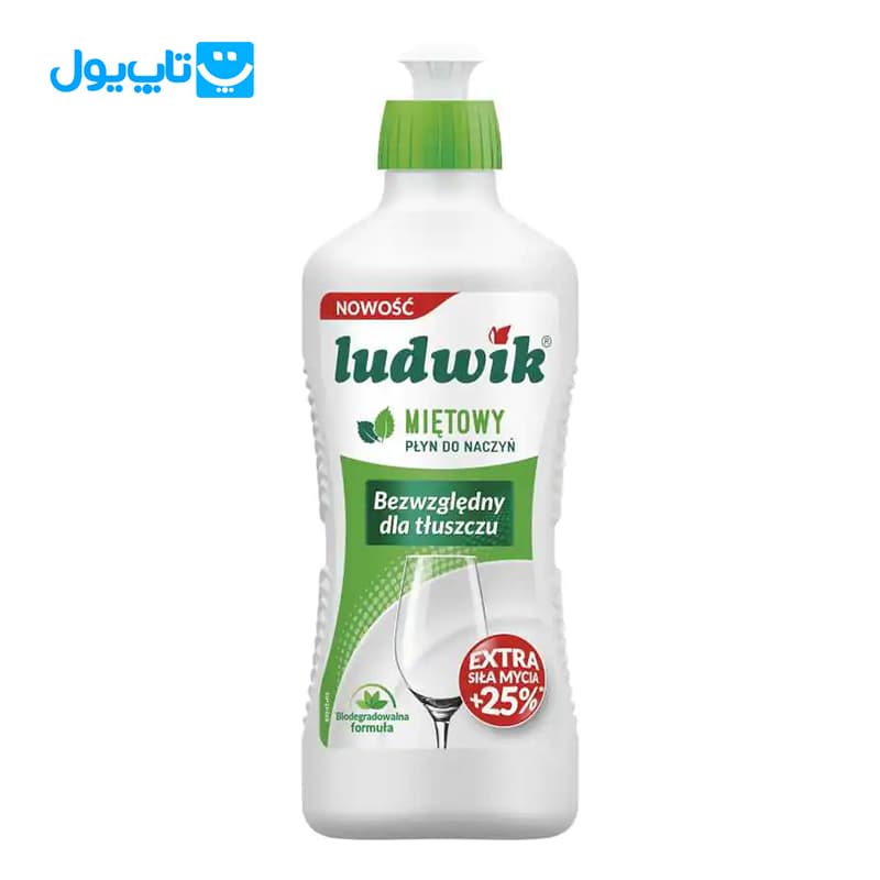 مایع ظرفشویی لودویک Ludwik با رایحه نعنا حجم 1350 میلی لیتر — تصویر ۲