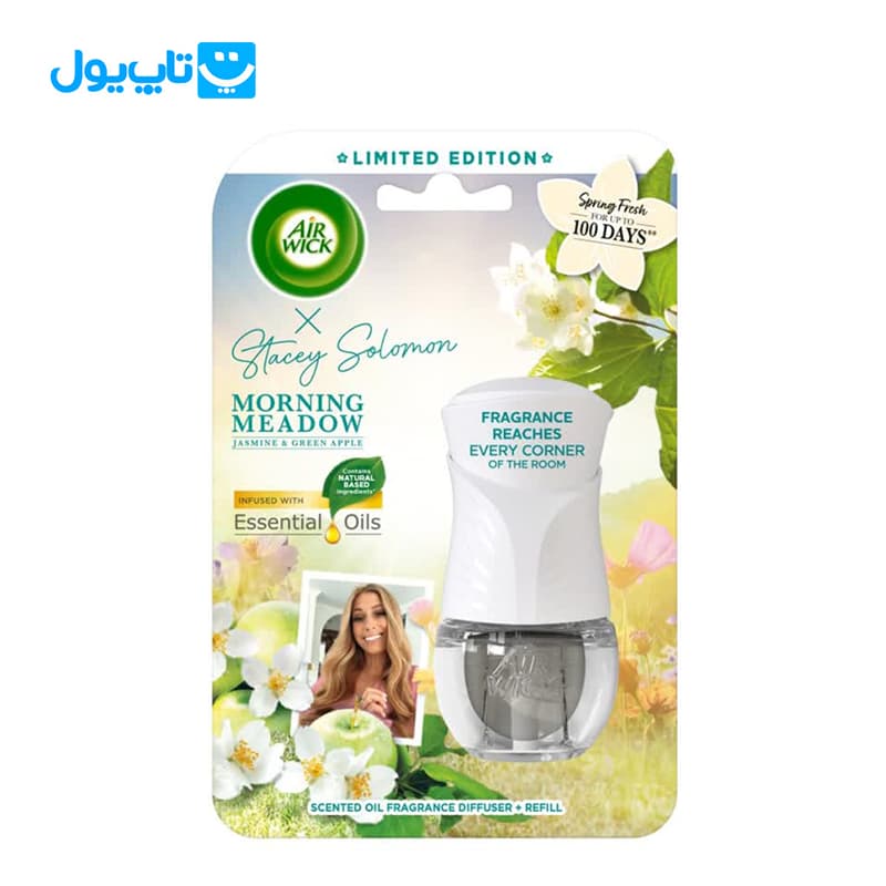دستگاه خوشبوکننده هوای برقی ایر ویک Air Wick با رایحه یاس و سیب سبز