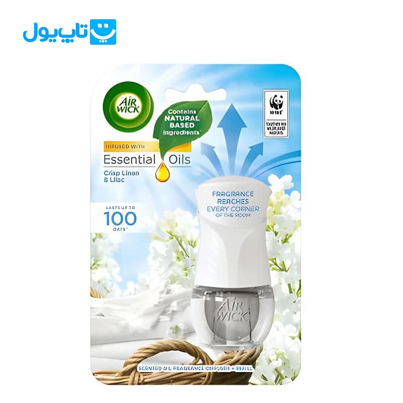 دستگاه خوشبوکننده هوای برقی ایر ویک Air Wick با رایحه کتان و یاس بنفش