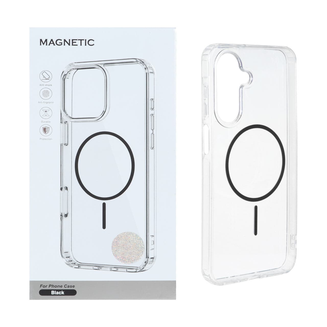 قاب اورجینال Magnetic دور ژله ای MagSafe مدل Samsung Galaxy A17 / A26 – مشکی (پک دار)