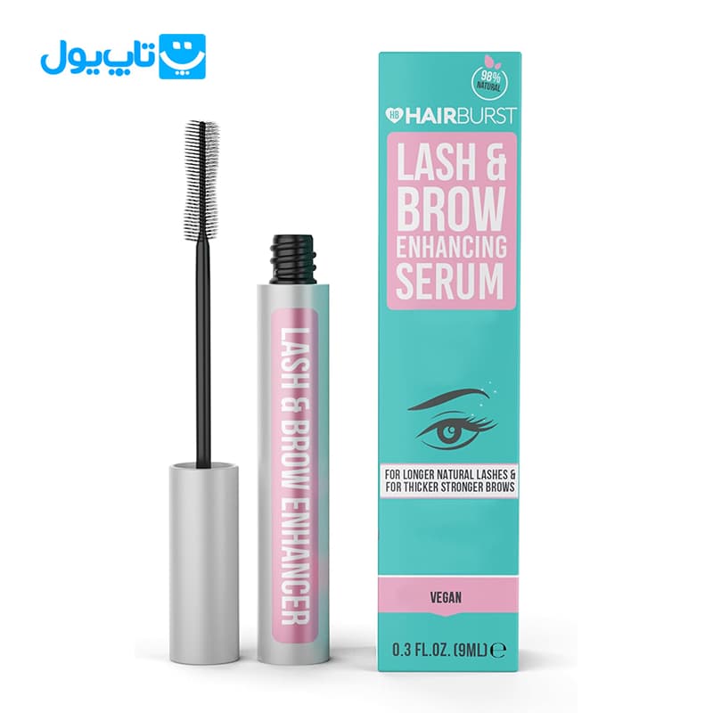 سرم تقویت مژه و ابرو هیربرست HairBurst مدل Enhancing حجم 9 میلی لیتر