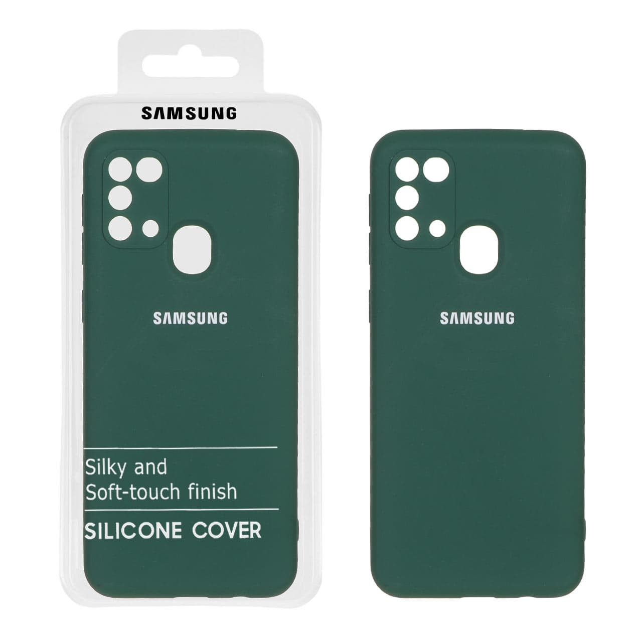 قاب نیو سیلیکون محافظ لنزدار RFF مدل Samsung Galaxy M31 – سبز (پک دار)