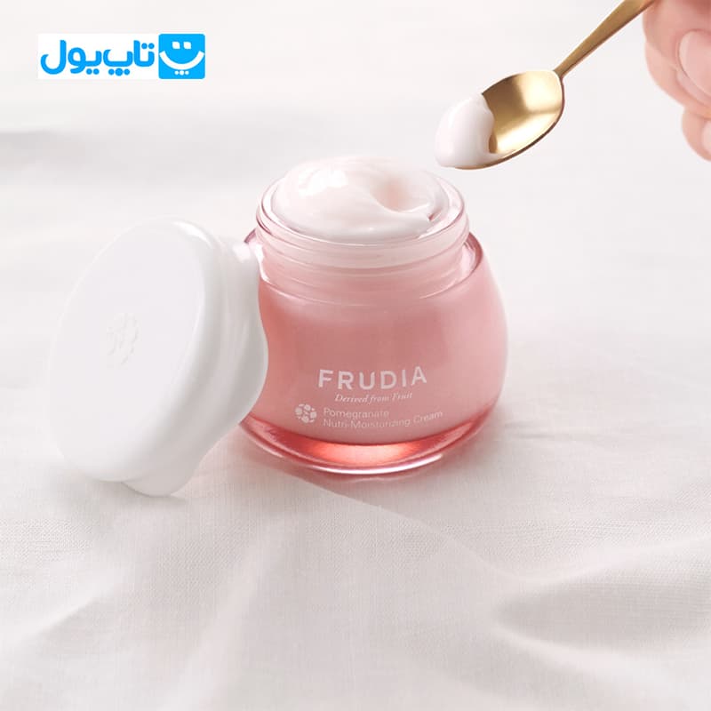 کرم مرطوب کننده مغذی صورت فرودیا Frudia حاوی عصاره انار ضدچروک و کلاژنساز 55 گرم — تصویر ۷