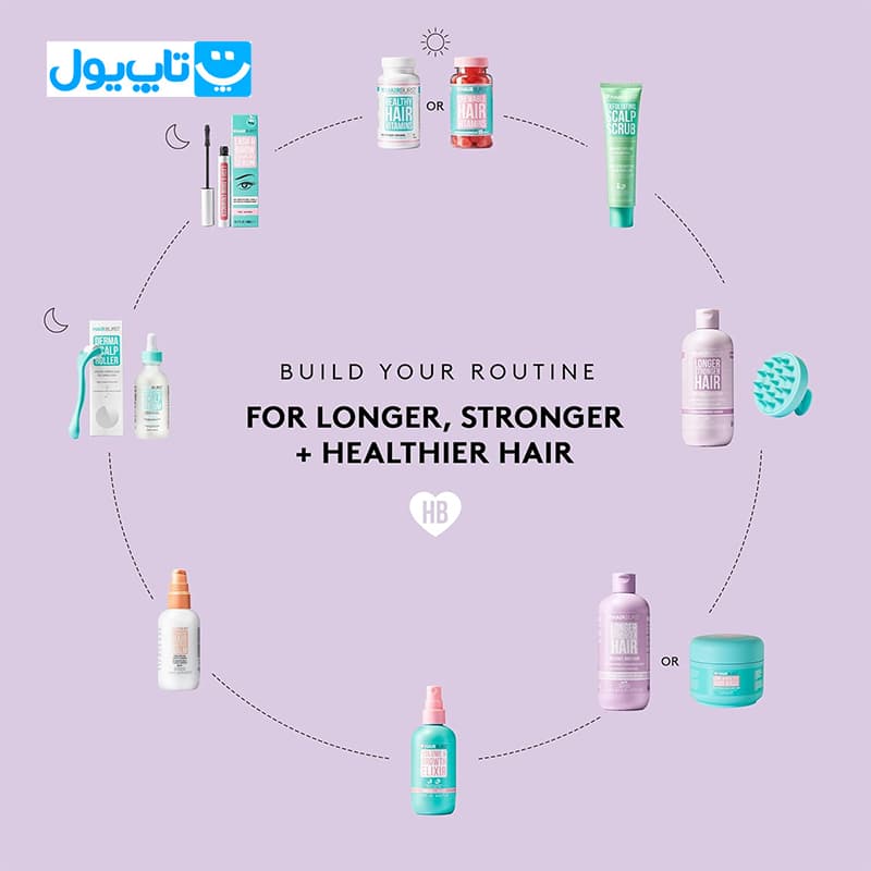 شامپو تقویتی هیربرست HairBurst مدل For Longer Stronger Hair مناسب موهای فر و موجدار حجم 350 میلیلیتر — تصویر ۴