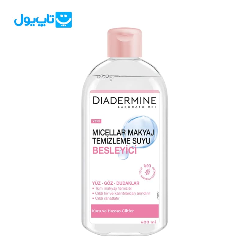 میسلار واتر دیادرمین Diadermine مدل Besleyici مناسب پوست خشک و حساس حجم 400 میلی لیتر — تصویر ۲