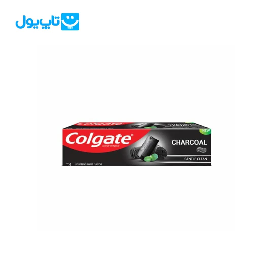 خمیر دندان زغالی کلگیت Colgate رایحه نعنا حجم 75 میلی لیتر