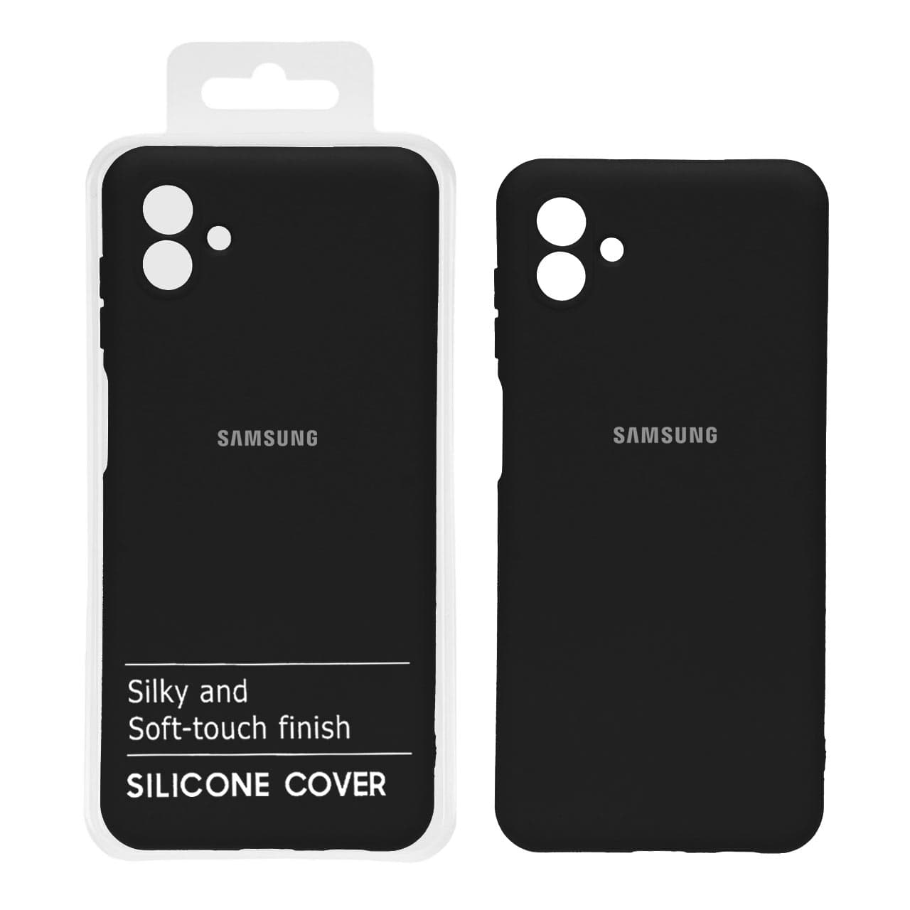 قاب نیو سیلیکون محافظ لنزدار RFF مدل Samsung A04 – مشکی کد7 (پک دار)