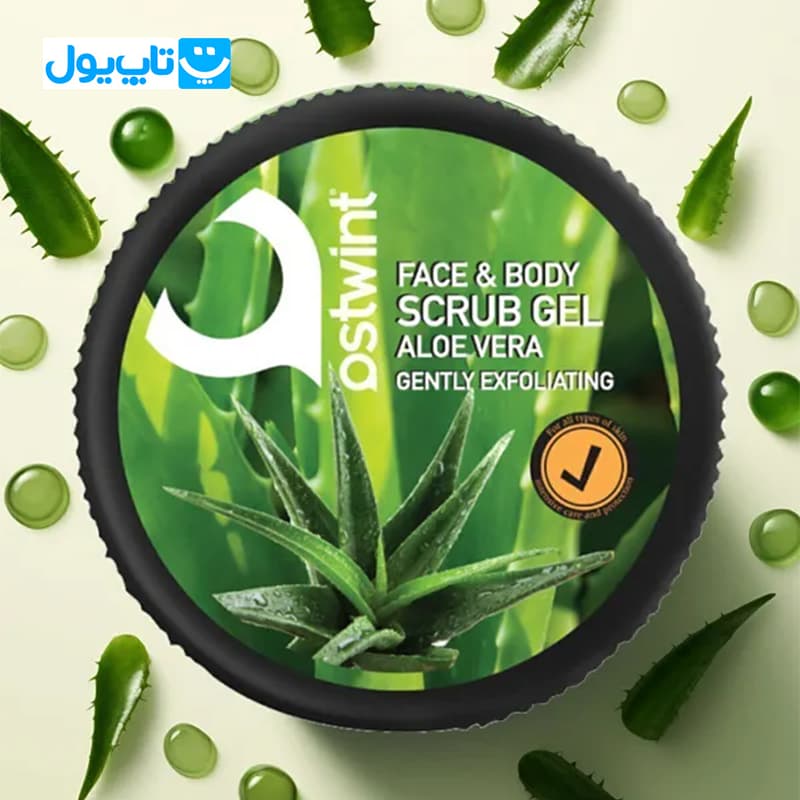 اسکراب لایه بردار صورت و بدن استوینت Ostwint با رایحه آلوئه ورا حجم 300 میلی لیتر — تصویر ۴