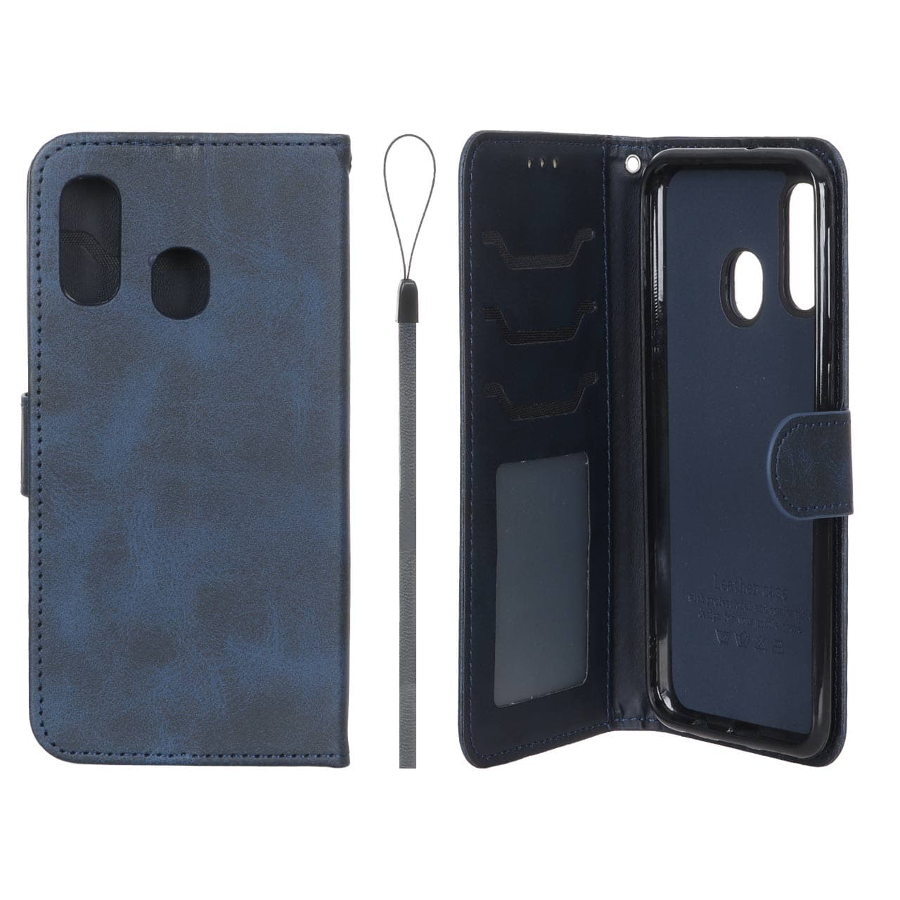 کیف موبایل مگنتی درجه یک داخل خز MNC Plus مدل Samsung Galaxy A40 – مشکی — تصویر ۴