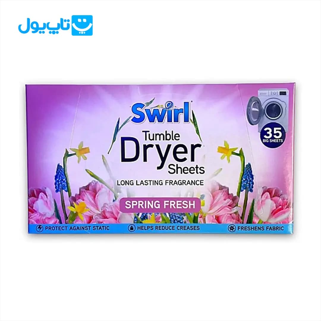 ورق صاف کن و خوشبو کننده لباس Swirl مدل Spring Fresh بسته 35 عددی