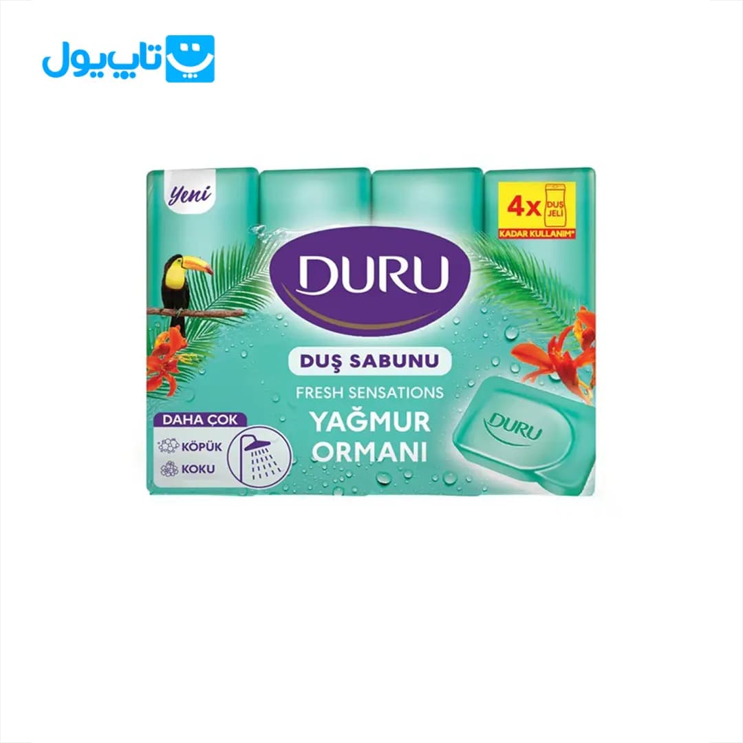 صابون حمام دورو Duru با رایحه جنگل بارانی بسته 4 عددی