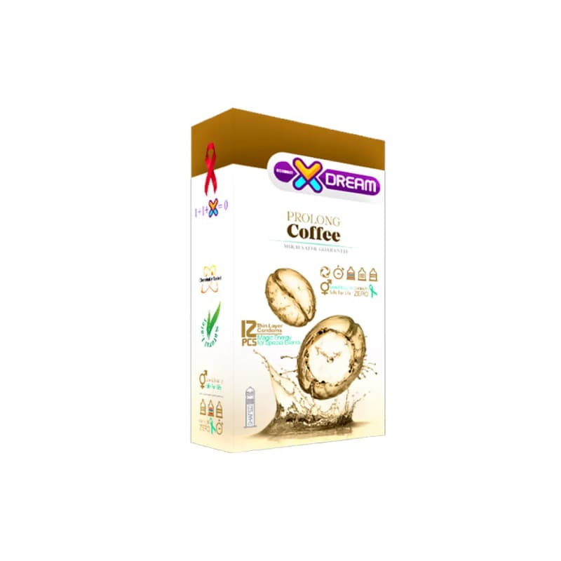کاندوم تاخیری قهوه ایکس دریم مدل Prolong Coffee بسته 12 عددی — تصویر ۲