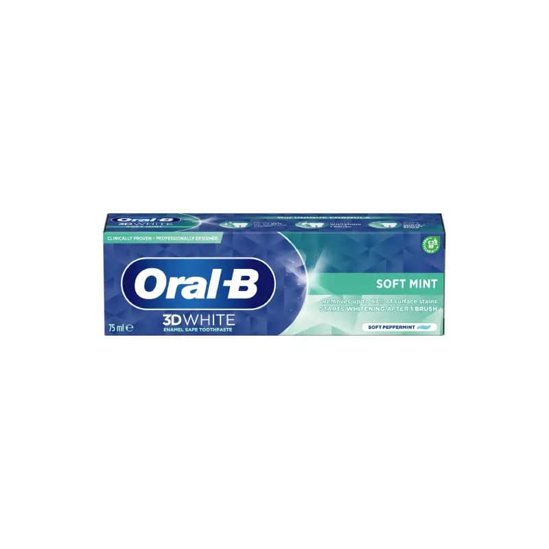 خمیر دندان سفید کننده اورال بی مدل 3D White نعنایی 75 میلی لیتر — تصویر ۵