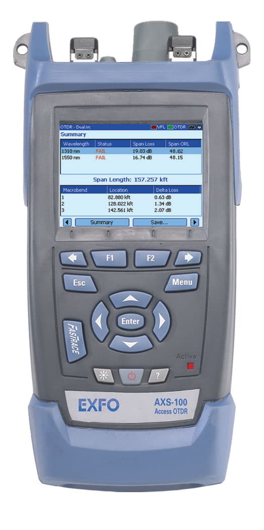 تستر فیبر نوری اکسفو AXS-110 اکبند — تصویر ۷