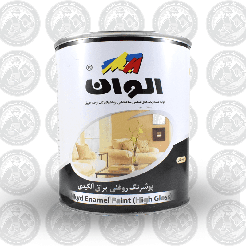 رنگ الوان روغنی سفید براق 4 کیلویی