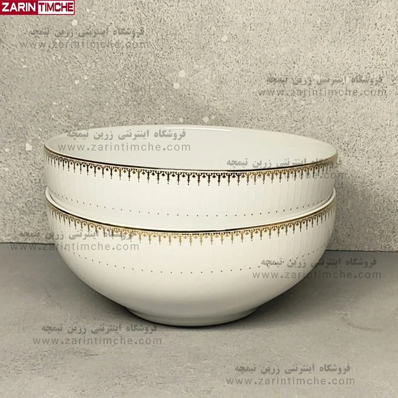 کاسه آبگوشت خوری چینی زرین مدل سپیدار 6 عدد — تصویر ۲