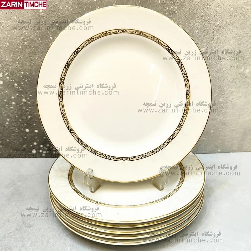 پیش دستی میوه خوری چینی زرین مدل هدیه طلایی