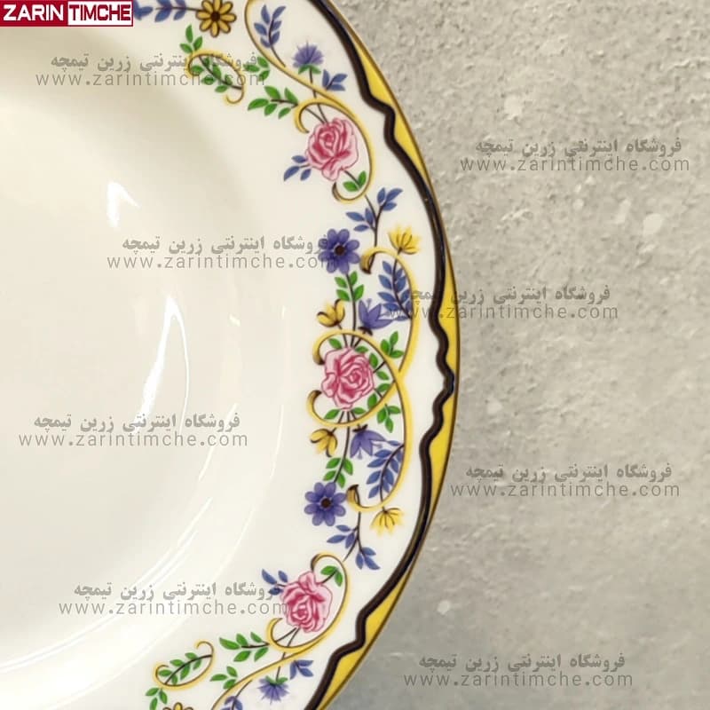 پیش دستی میوه خوری چینی زرین مدل گلستان — تصویر ۳