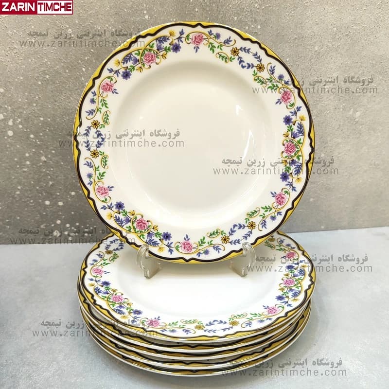 پیش دستی میوه خوری چینی زرین مدل گلستان — تصویر ۶