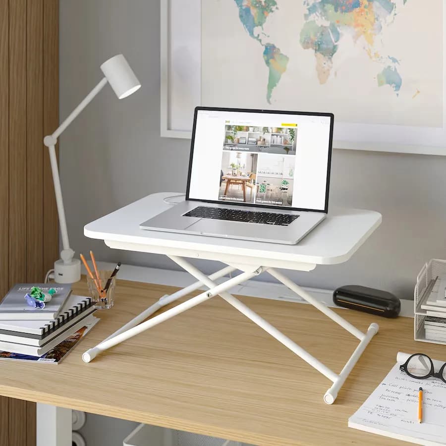 استند لپ‌ تاپ ایکیا DUBBLA سفید، سایز 60×40 سانتی‌متر — تصویر ۱۱