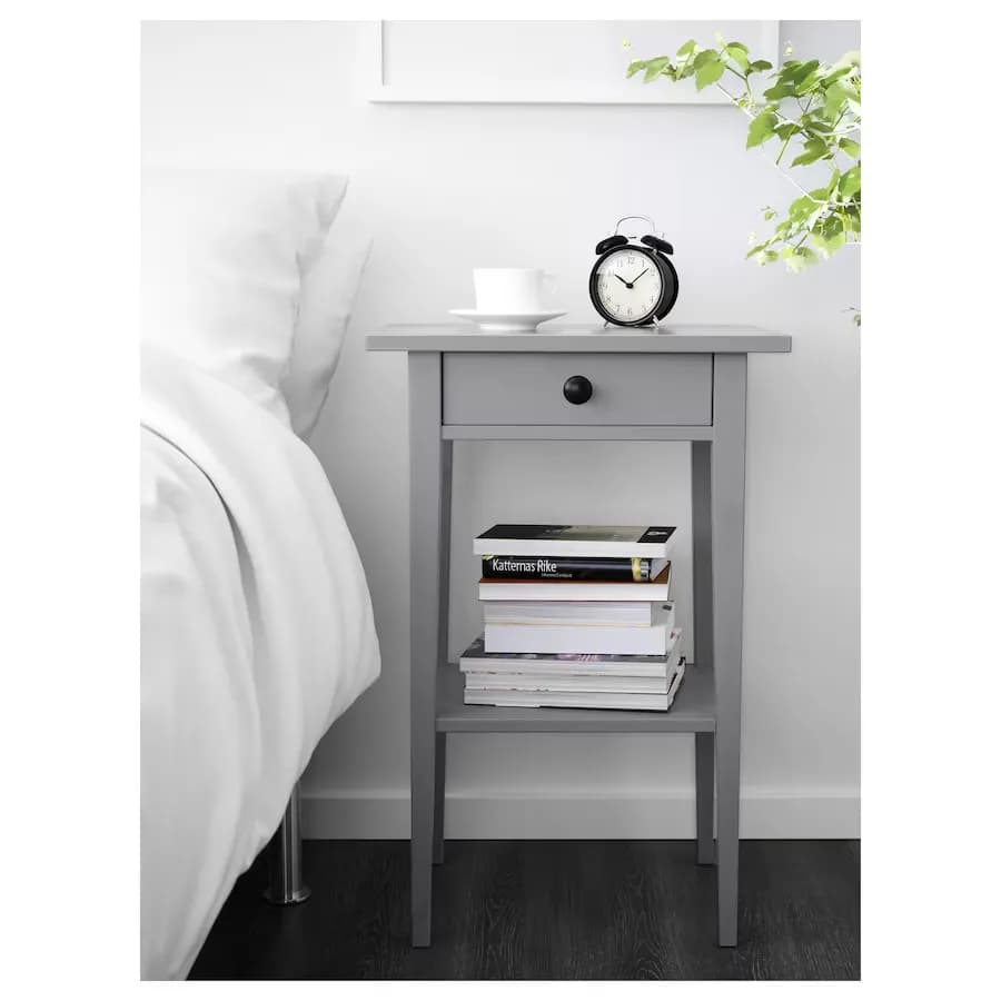 پاتختی ایکیا HEMNES خاکستری، 46×35 سانتی‌متر — تصویر ۶