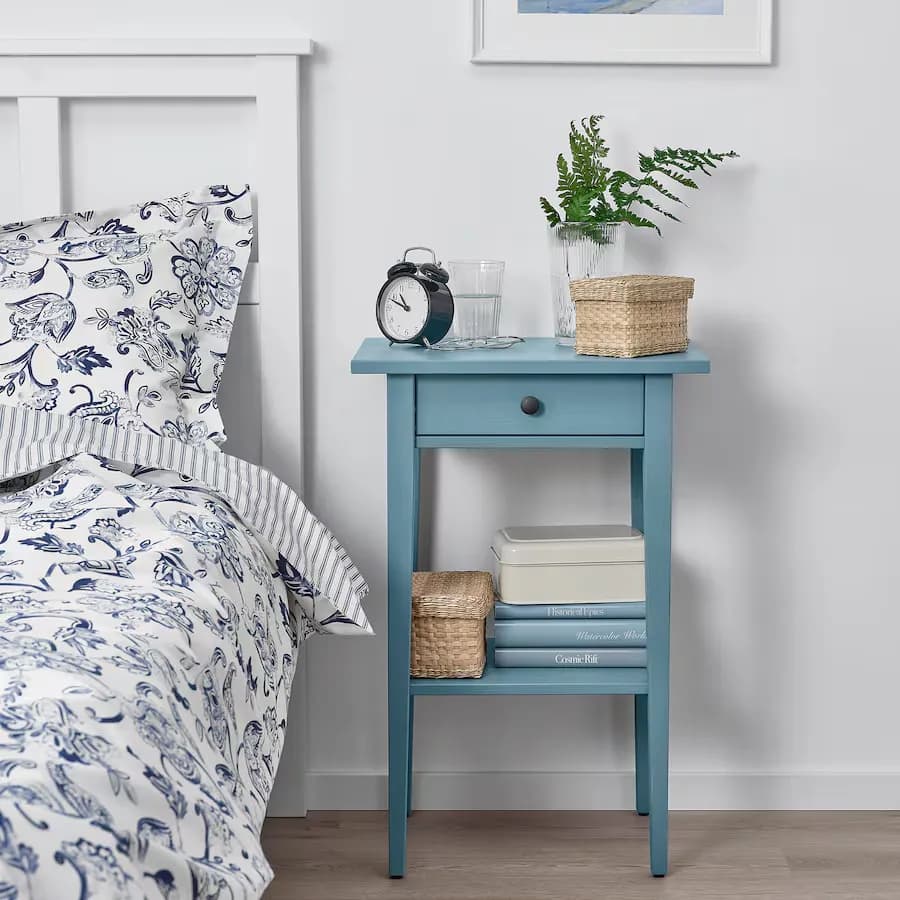 پاتختی ایکیا HEMNES آبی، 46×35 سانتی‌متر — تصویر ۸