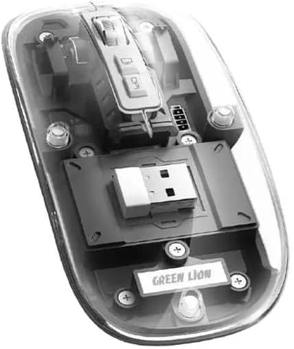موس ترنسپرنت Green Lion Transparent Mouse 2400DPI 400mAh — تصویر ۵