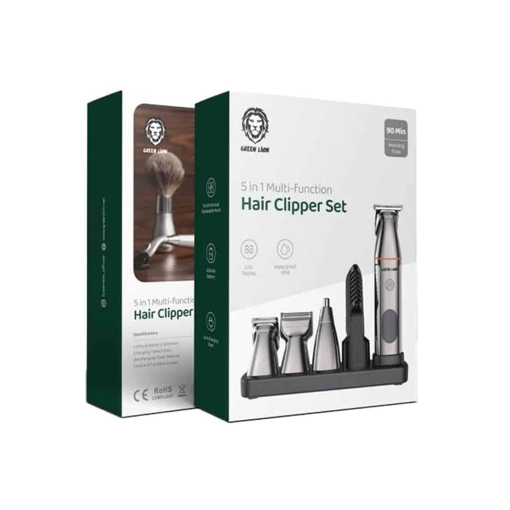 ست ماشین اصلاح گرین لاین Green Lion 5 In 1 Multi-Function Hair Clipper Set 600mAh — تصویر ۹