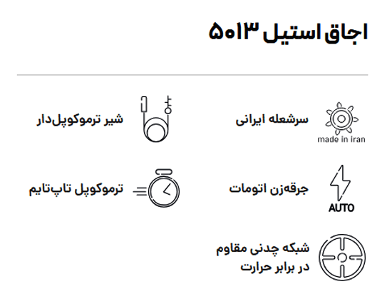 اجاق استیل بیمکث مدل ۵۰۱۳ — تصویر ۶