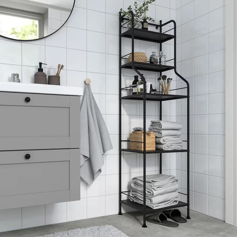 شلف ایستاده مشکی ایکیا FROSJON سایز 40×156 سانتی‌متر — تصویر ۸