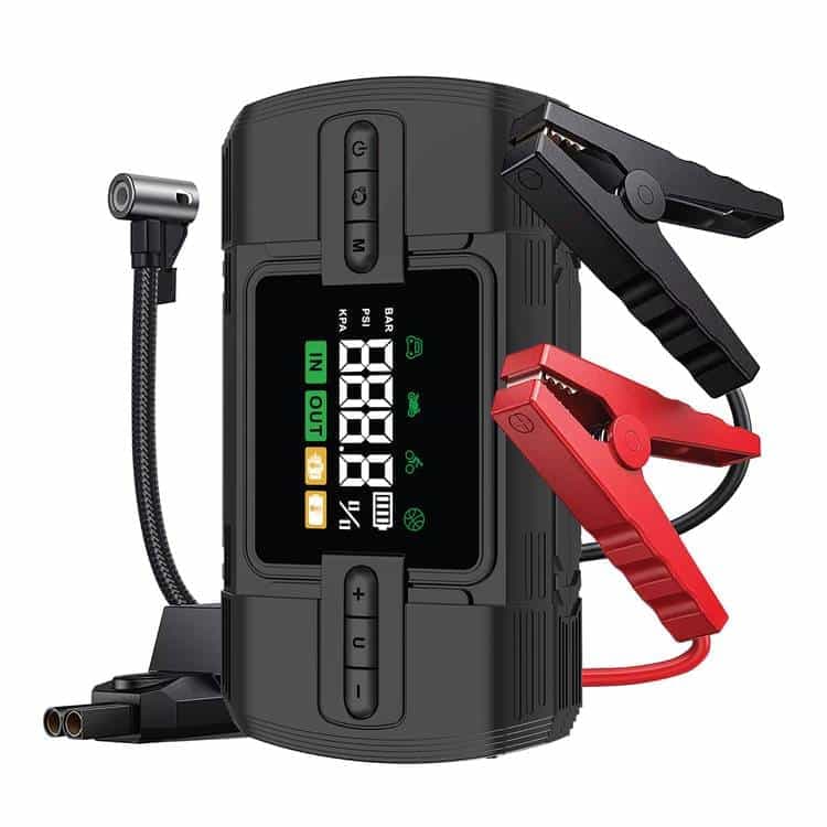جامپ استارتر چهار کاره خودرو و پمپ باد برند گرین لاین مدل Green Lion 12V Jump Starter GN12VJUST — تصویر ۴