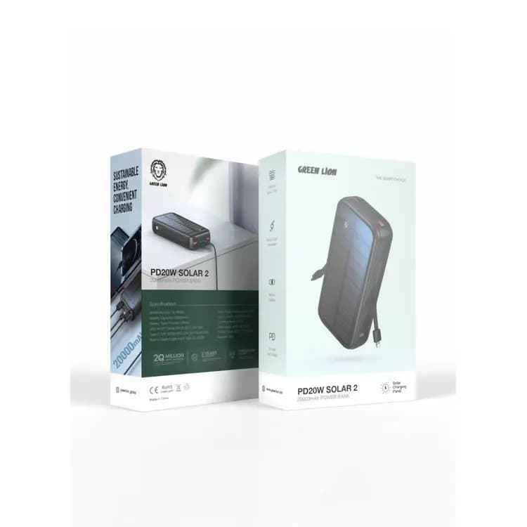 پاور بانک سولار 2 گرین مدل Green PD20W Solar 2 20000mAh Power Bank — تصویر ۳