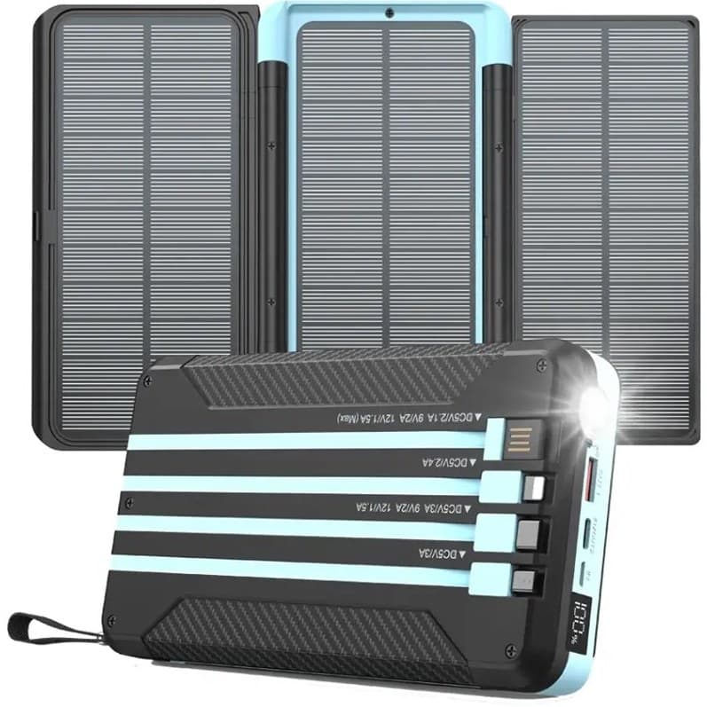 پاوربانک خورشیدی پاورولوژی مدل Powerology Multi-Cable 16000mA Solar — تصویر ۵
