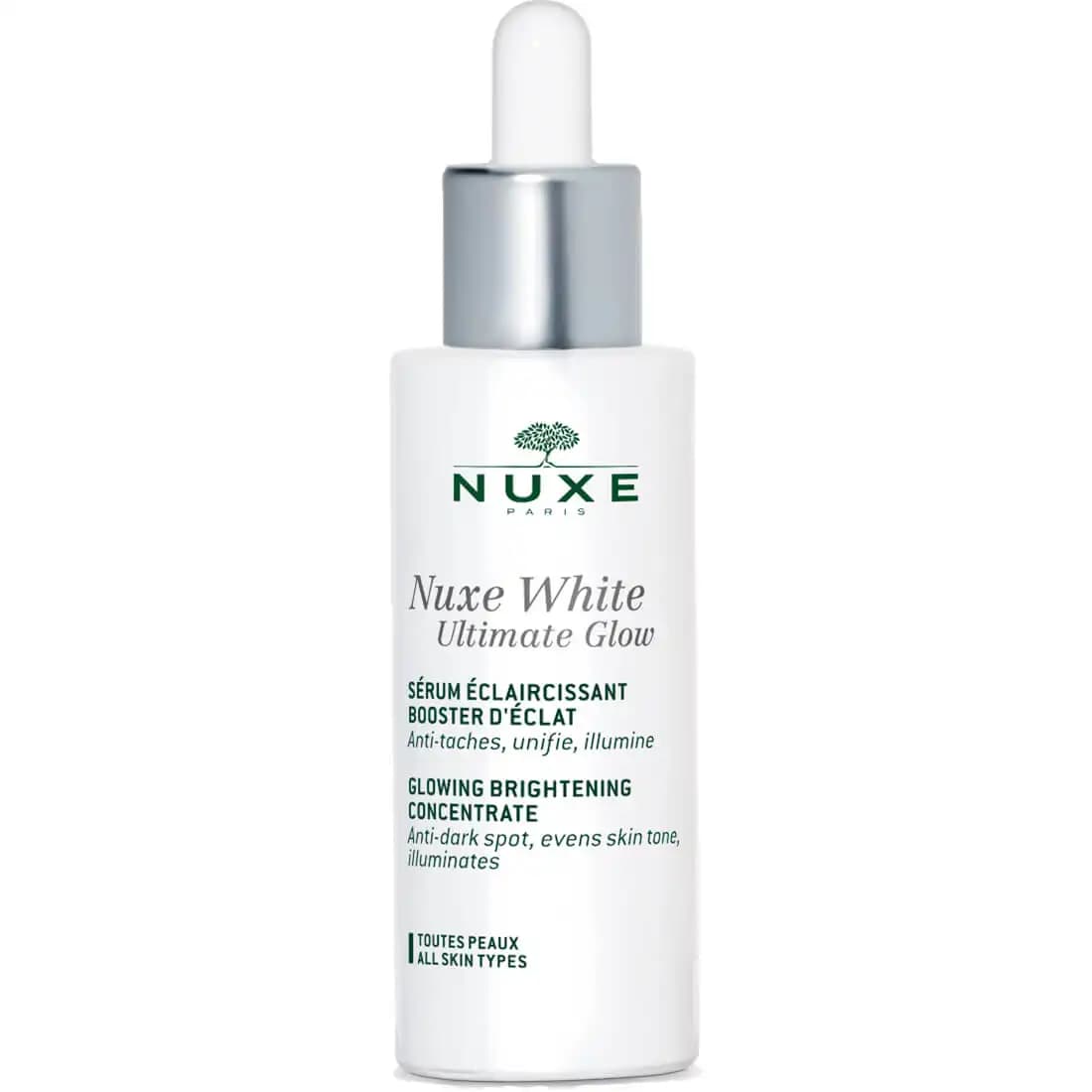 سرم کنستانتره روشن کننده نوکس سری Nuxe White مدل Ultimate Glow مناسب انواع پوست حجم 30 میل — تصویر ۴