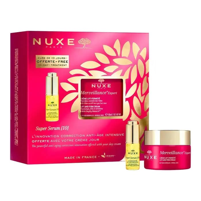 پک کرم لیفتینگ و ضد چروک نوکس مدل Merveillance Expert مناسب پوست معمولی و سرم ضدپیری نوکس Super Serum10 بسته 2 عددی — تصویر ۶