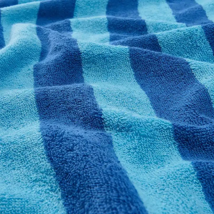 حوله حمام راه راه آبی روشن/آبی پررنگ ایکیا SLANHOSTMAL سایز 100×150 سانتی‌متر — تصویر ۷