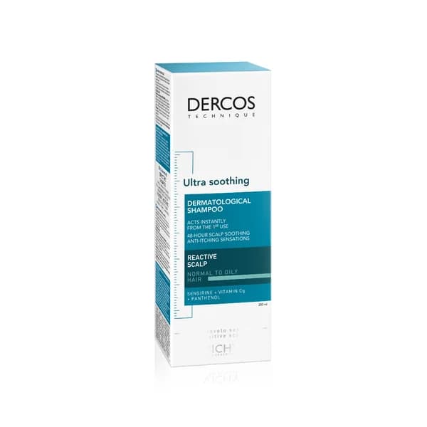 شامپو ضدخارش و التیام بخش ویشی سری Dercos مدل Ultra Soothing مناسب مو معمولی تا چرب حجم 200 میل — تصویر ۶