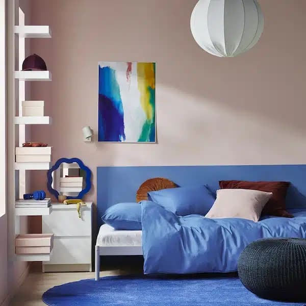 روکش لحاف و روبالشی ایکیا PILTANDVINGE آبی، 150×200/50×80 — تصویر ۷