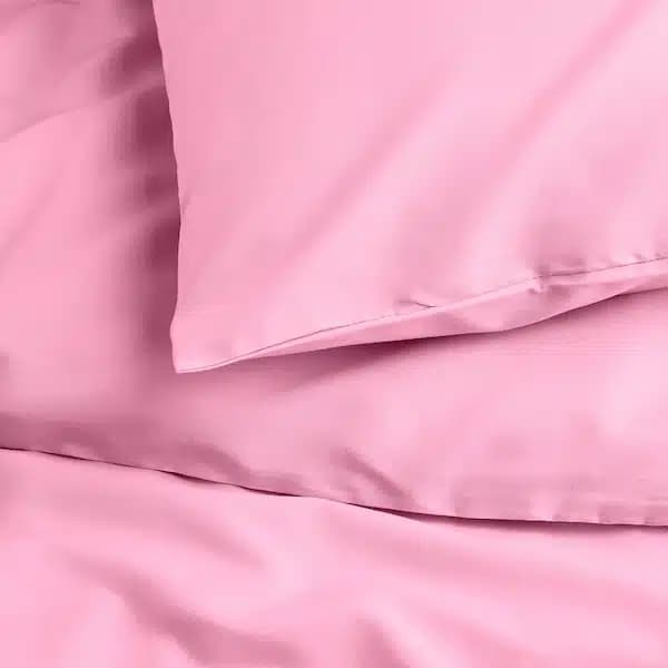روکش لحاف و روبالشی ایکیا PILTANDVINGE صورتی روشن، 150×200/50×80 — تصویر ۹